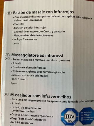 Bastón Masaje Infrarrojos