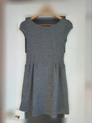 Springfield Talla XS - Vestido Gris y Negro