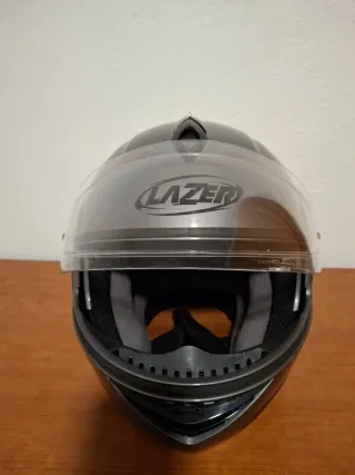 Casco modular moto gris
