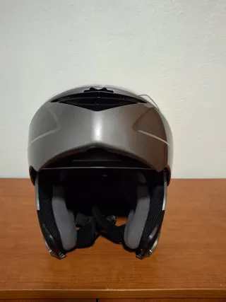 Casco modular moto gris