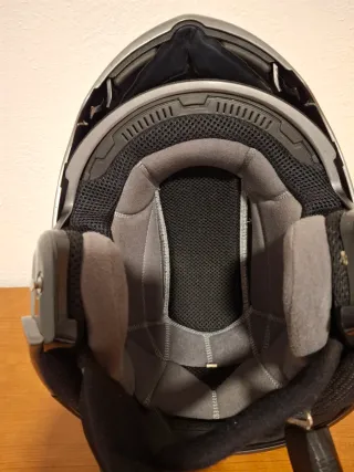 Casco modular moto gris