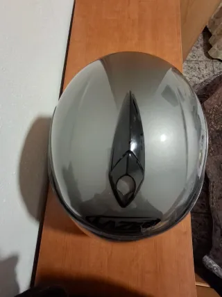 Casco modular moto gris