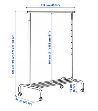 Burro perchero de metal blanco