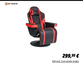 Silla Gamer Negra y Roja