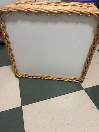 Revistero Mimbre y Madera