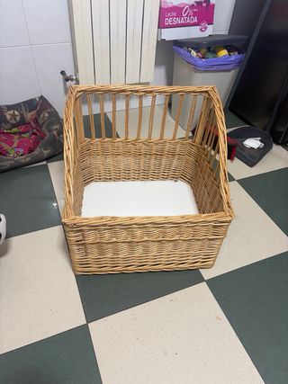 Revistero Mimbre y Madera