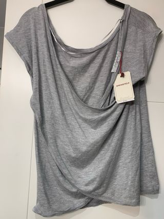 Camiseta cruzada gris Springfield