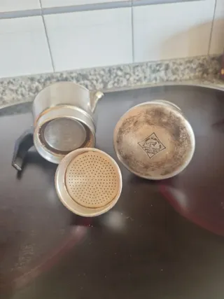 Cafetera italiana de metal