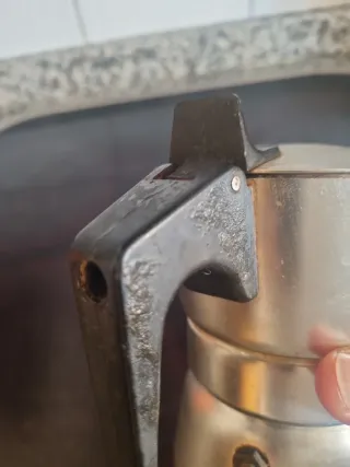 Cafetera italiana de metal