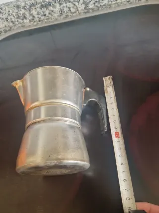 Cafetera italiana de metal