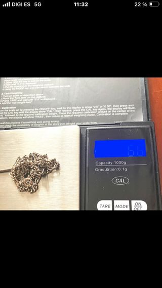 Cadena de plata con colgante de cruz