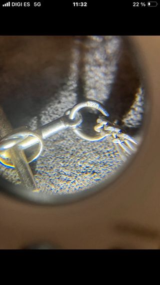 Cadena de plata con colgante de cruz