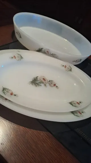 Juego 3 fuentes Arcopal flores