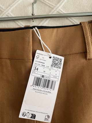 Pantalón cargo algodón Mango