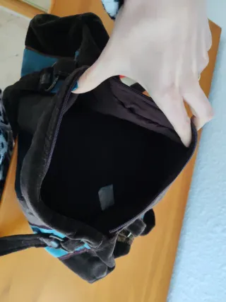 Bolso Miss Sidecar marrón y azul lentejuelas