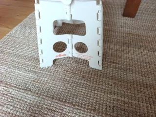 Taburete Plegable Blanco y Negro