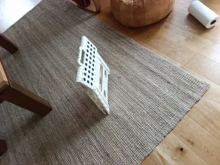 Taburete Plegable Blanco y Negro