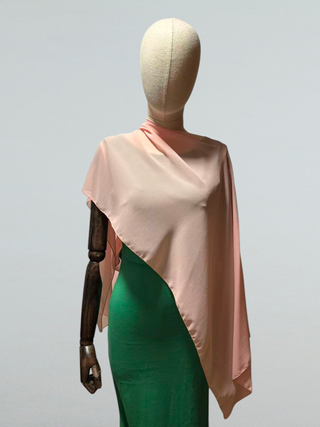 Chal capa gasa rosa talla única