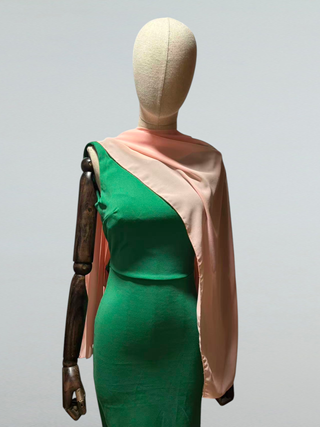 Chal capa gasa rosa talla única