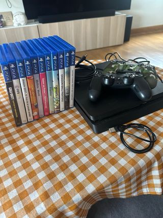 PS4 Slim 1TB + Juegos y 2 Mandos