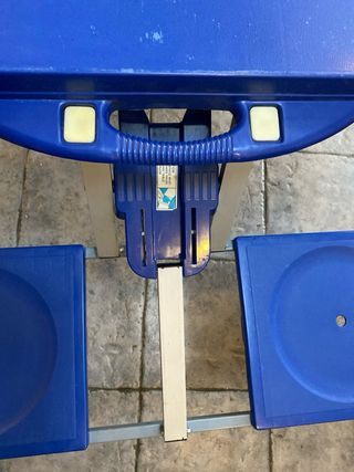 Mesa y 4 asientos picnic/camping azul