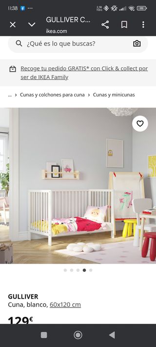 Cuna Ikea 120x60 + Colchón