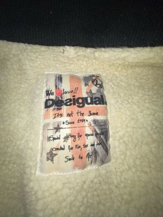 Chaqueta Desigual negra forro borrego de hombre