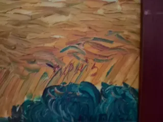 Óleo enmarcado paisaje