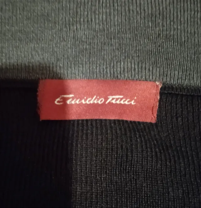 Cárdigan Emidio Tucci Lana Woolmark Talla M Rayas