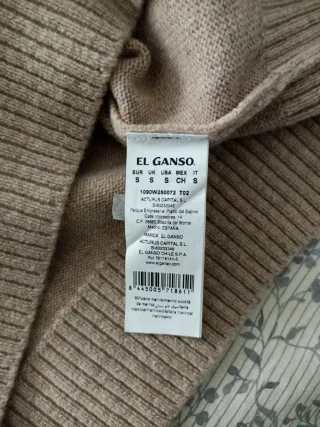 Jersey El Ganso Talla S Beige