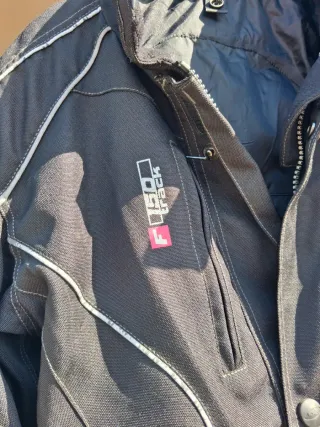 Chaqueta de moto negra talla L