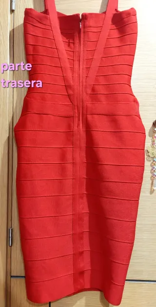 Vestido Bandage Rojo Midi Moldeador