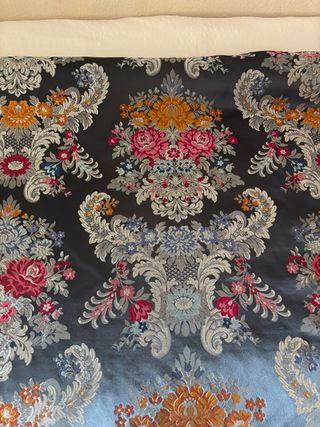 Rollo tela fallera negro multicolor