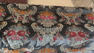 Rollo tela fallera negro multicolor