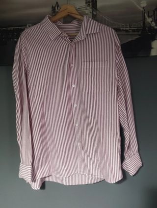 Camisa Rayas Algodón Mango Talla L