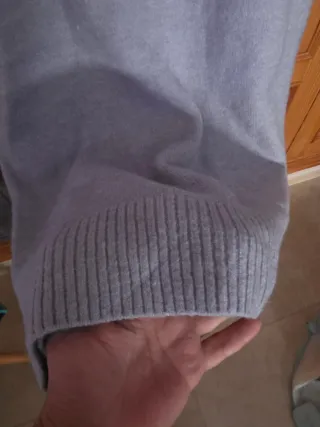 Vestido Mango Gris Cuello Alto