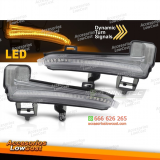 INTERMITENTES DE ESPEJO LED BLANCO SEQ PARA SKODA