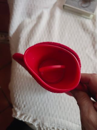 Bolsa de agua caliente de felpa roja