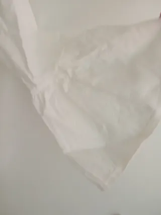 Blusa blanca algodón manga campana Talla M