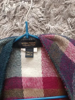 Poncho Cuadros Tartán Multicolor