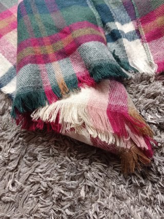 Poncho Cuadros Tartán Multicolor