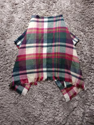 Poncho Cuadros Tartán Multicolor