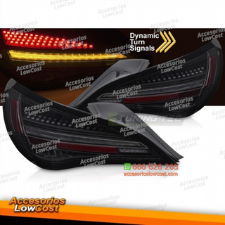 PILOTOS TRASEROS  LED SEQ NEGRAS AHUMADAS PARA ME