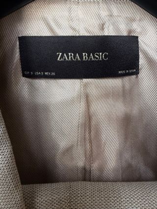 Chaqueta Zara Beige/Gris Mujer