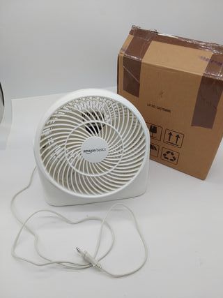 Amazon Basics Ventilador de escritorio portátil, funcionamiento silencioso, 18 cm, 3 velocidades, inclinación de 90° variable, B