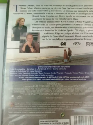 DVD Mensaje en una Botella (Español)