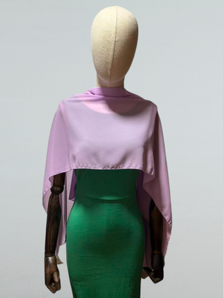 Chal capa gasa morado y verde