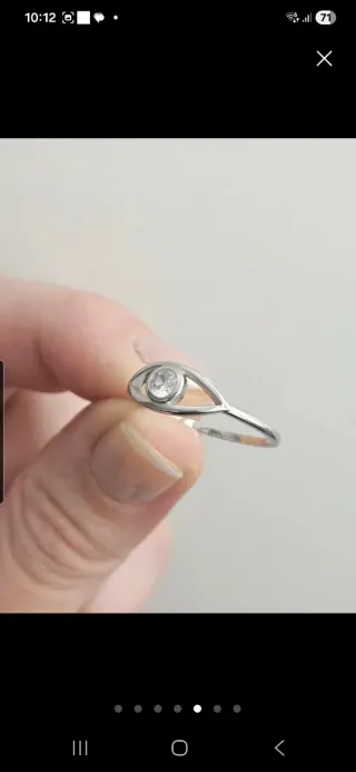 Anillo Plata 925 Ojo  piedra Circonita