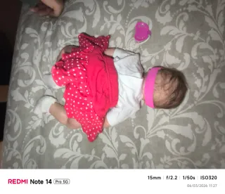 Muñeca Reborn realista con pelo