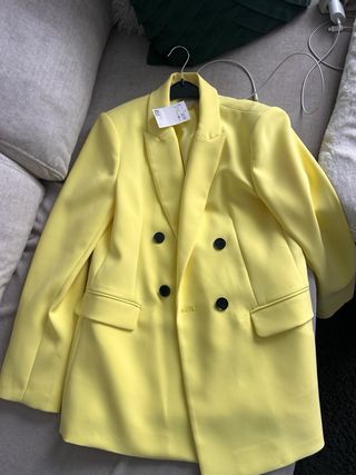 Blazer H&M Amarillo Talla M (38)
